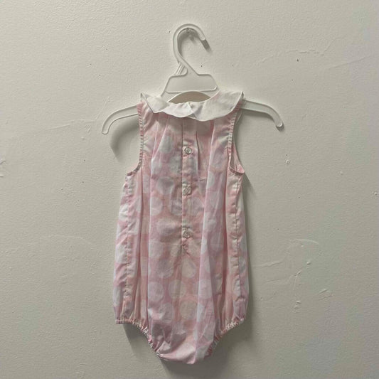 Jacadi Pink Polka Dot Bubble Romper, 12 Months NWT, MSRP $68