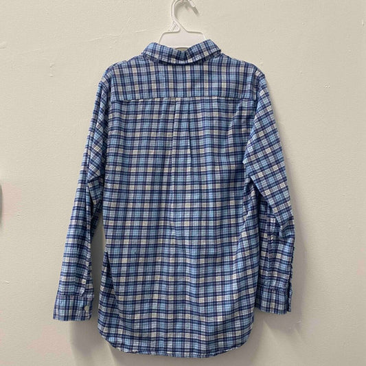 Vineyard Vines Blue Plaid Button-Down Shirt, Boys M