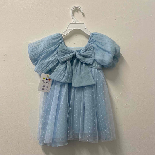 Isobella & Chloe Blue Puff Sleeve Tulle Dress, Girls 2