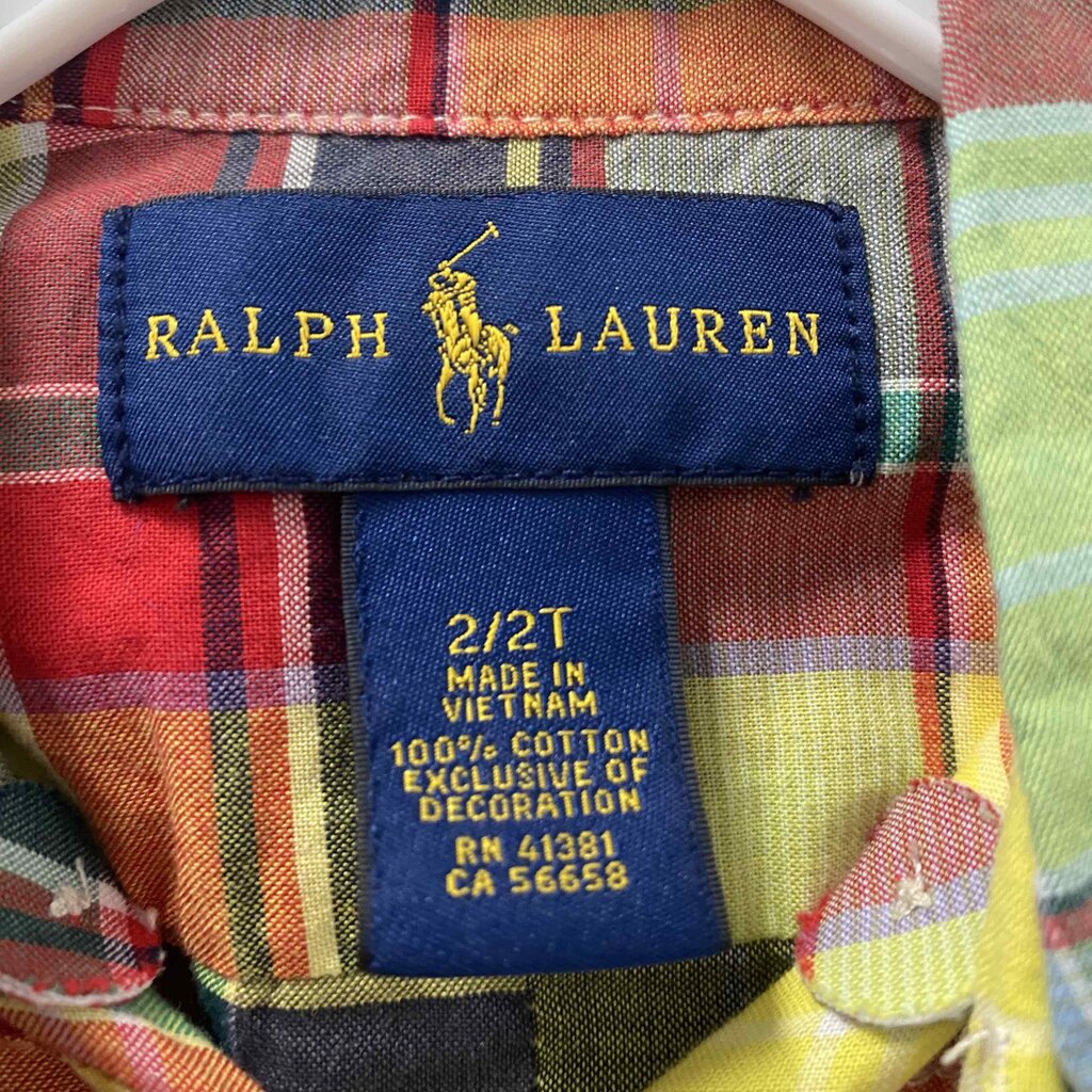 Ralph Lauren Multicolor Plaid Button-Down Shirt, Boys 2T