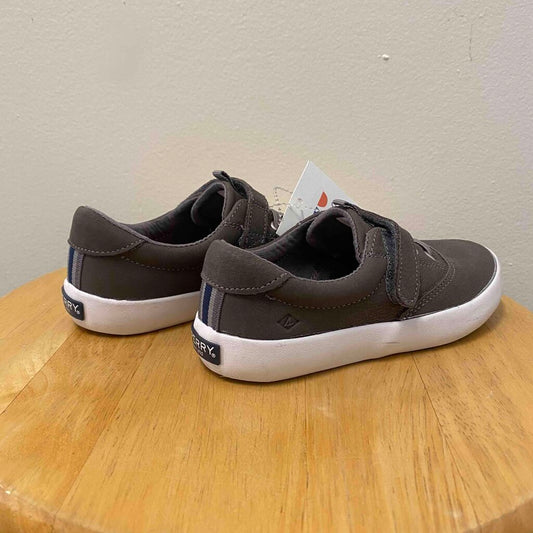 Sperry Gray Velcro Sneakers, Boys 11