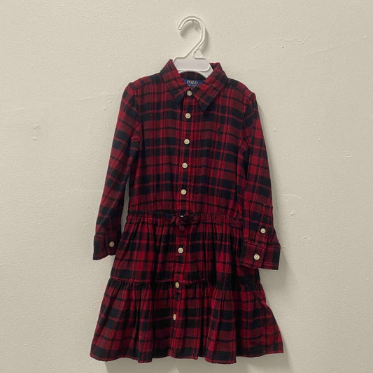 Polo Ralph Lauren Plaid Tiered Shirt Dress, Girls Size 3
