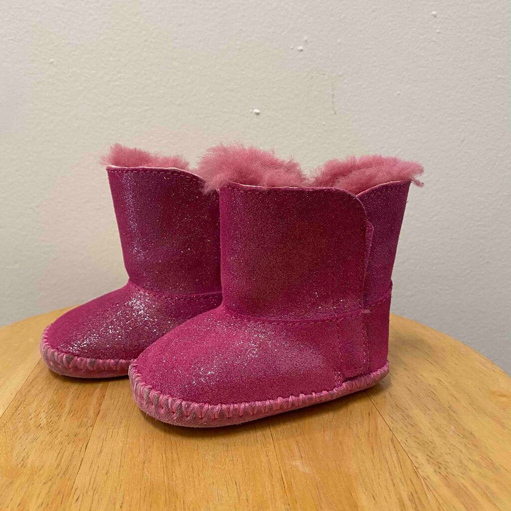 UGG Pink Glitter Shearling Boots, Baby 2/3