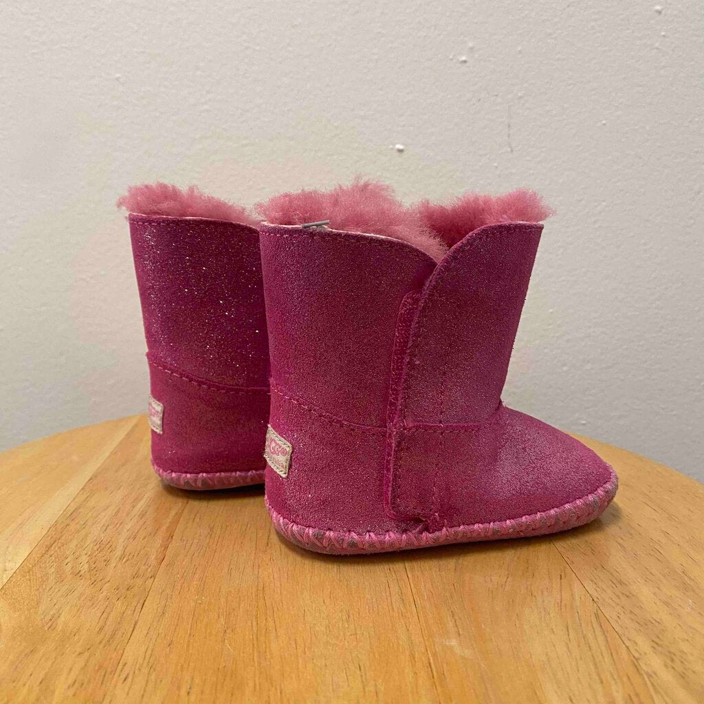 UGG Pink Glitter Shearling Boots, Baby 2/3