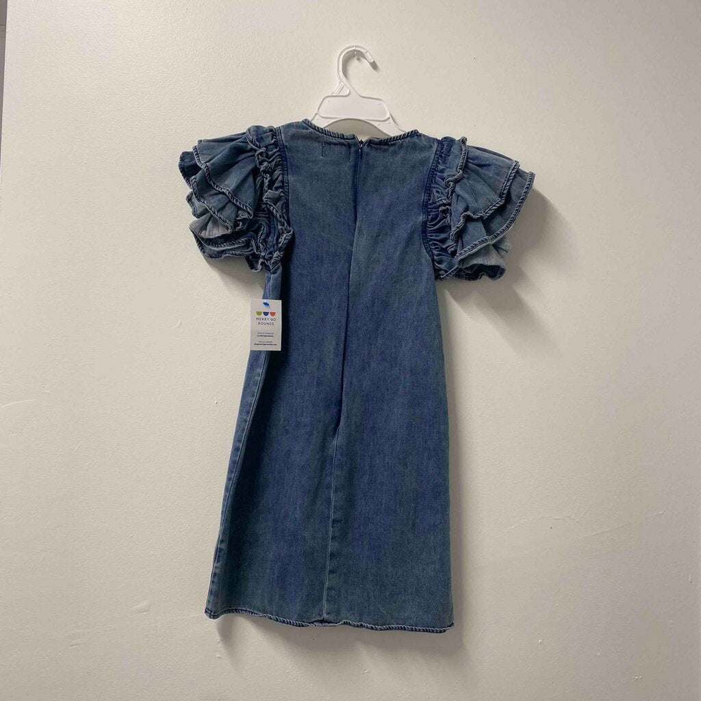 Lola + The Boys Denim Ruffle Dress, Girls 10