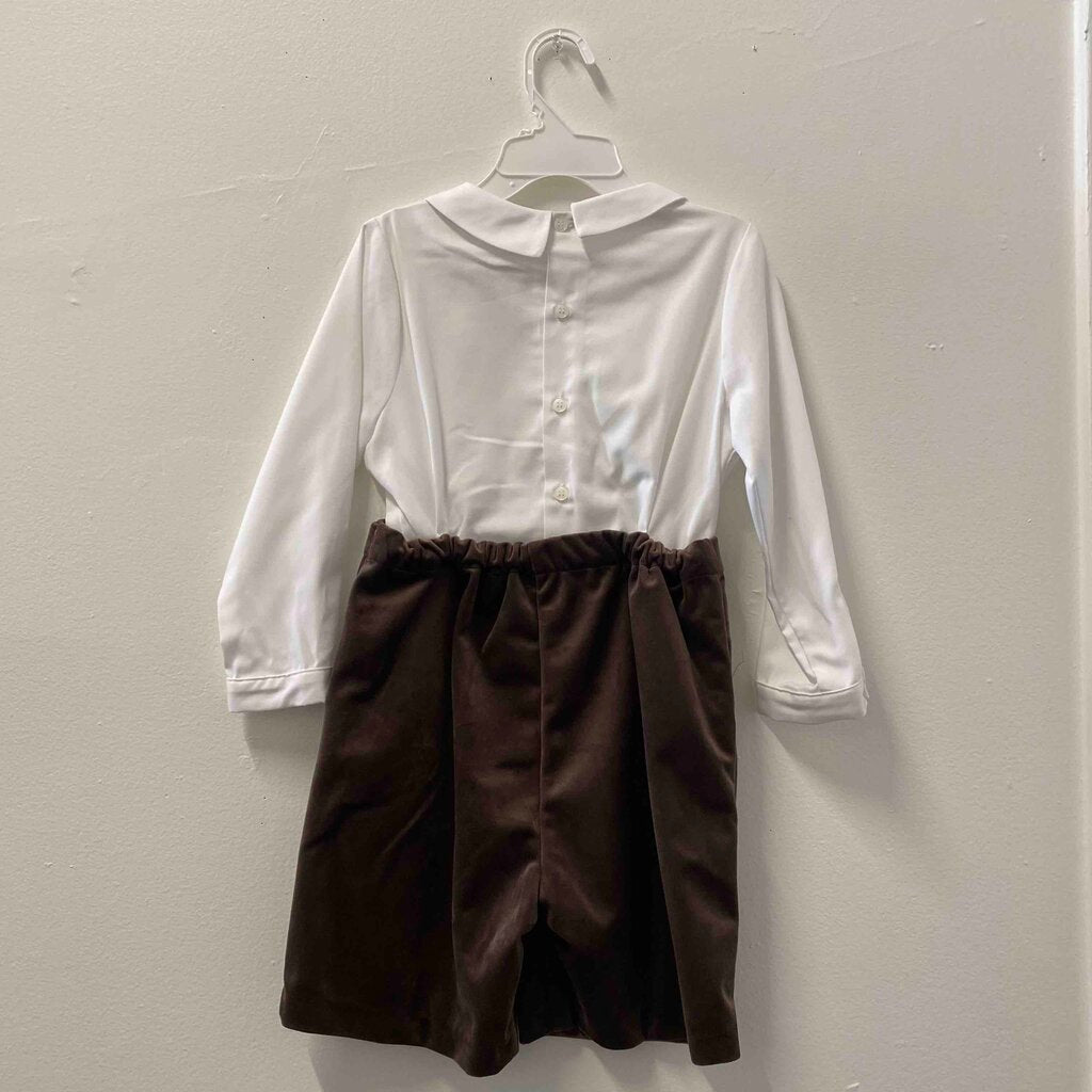 New Luli & Me Velvet Shorts Outfit, Boys 4
