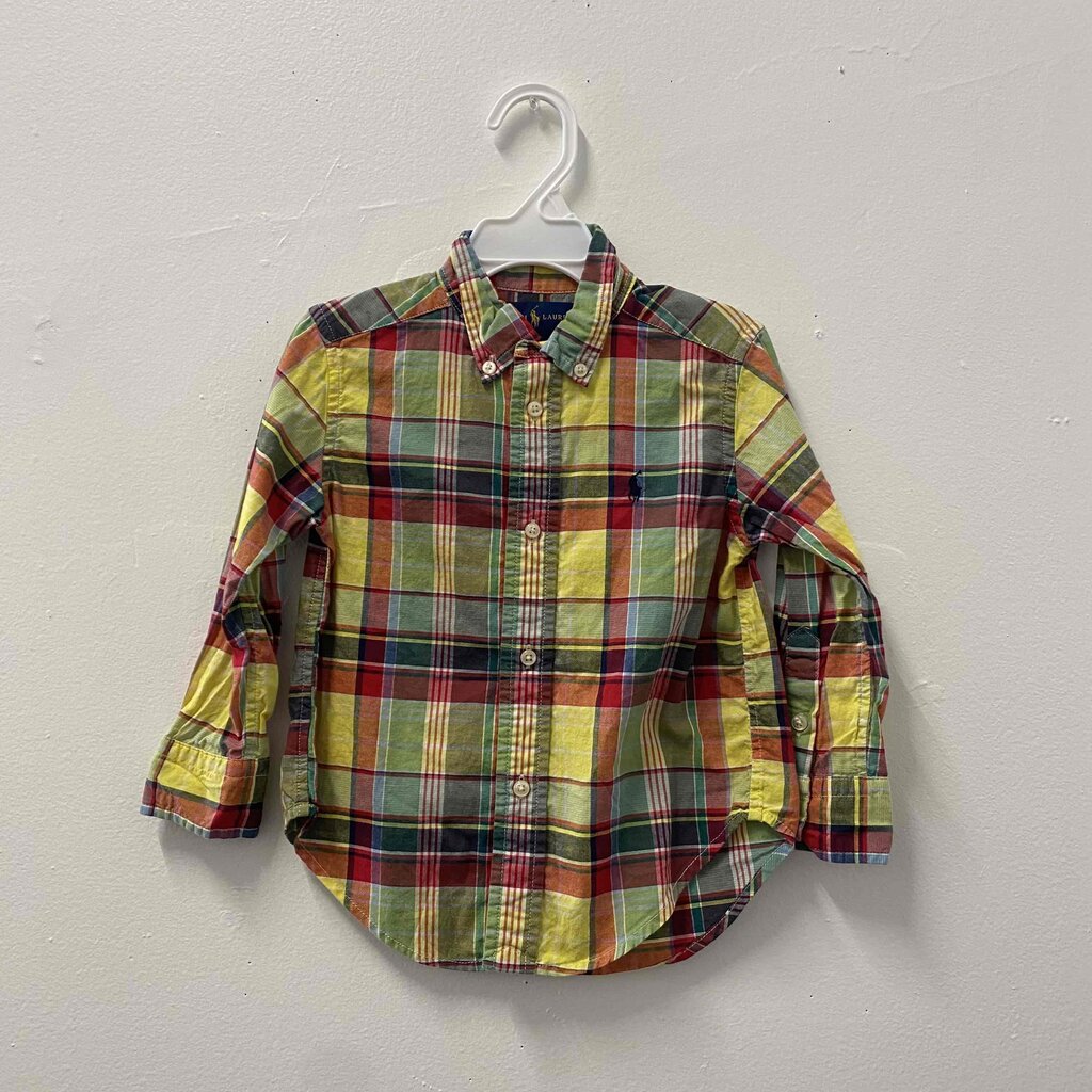 Ralph Lauren Multicolor Plaid Button-Down Shirt, Boys 2T