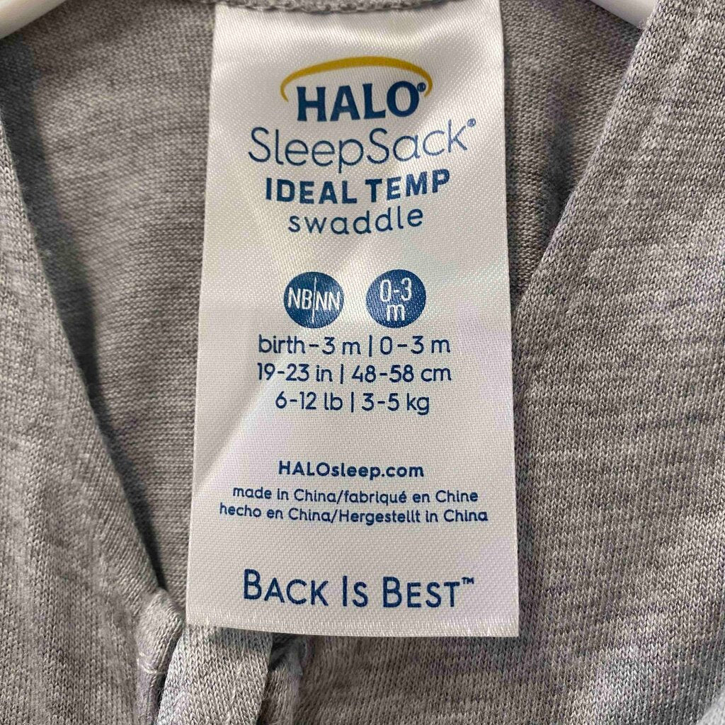 HALO SleepSack Ideal Temp Swaddle, Unisex 0–3 Months