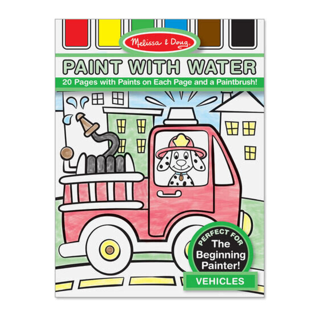 Melissa & Doug Paint with Water Art Pad - Vehicles