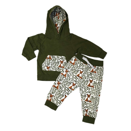 Woodland Creature 2-pc hoodie/jogger outfit, 2-3