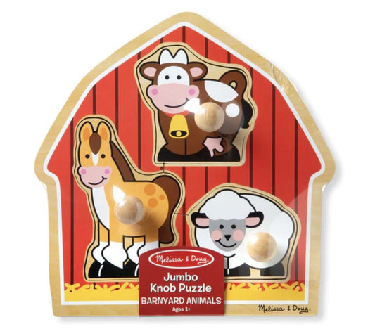Melissa & Doug Jumbo Knob Puzzle - Barnyard Animals
